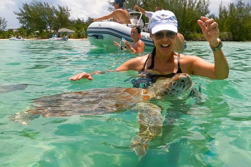The locals like to get up close and personal with visitors to Turtle Bay photo copyright Riviera Australia taken at  and featuring the Power boat class