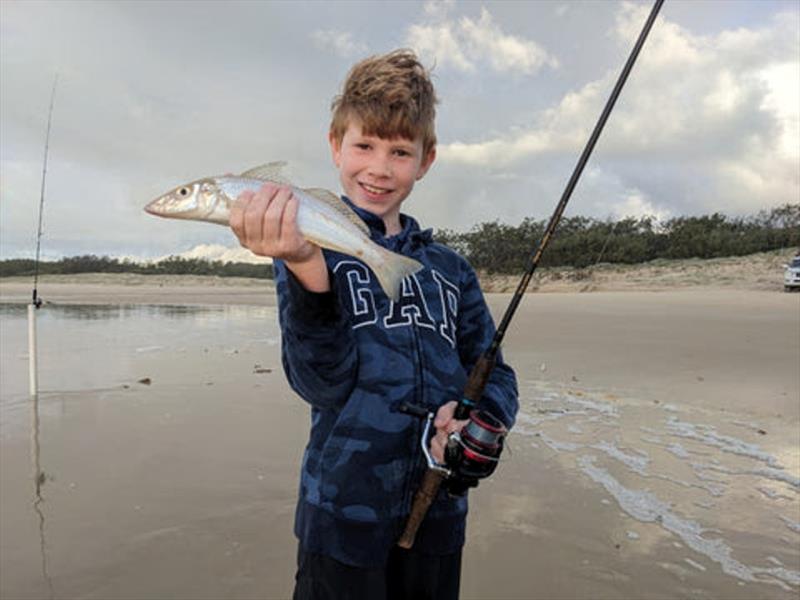 Steven Harvey fished south of Eurong with his family and they scored a feed of fat whiting and some dart in weed-free water photo copyright Fisho's Tackle World taken at  and featuring the Fishing boat class
