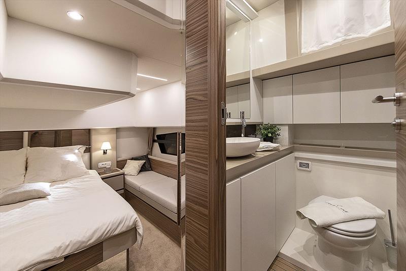 Greenline 45 Fly - Master Bedroom and Bathroom photo copyright Greenline Yachts taken at  and featuring the Power boat class