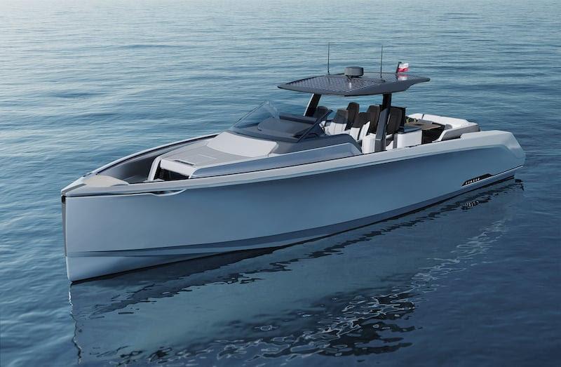 Sialia 45 Sport- front view - Rendering by Sialia Yachts photo copyright Sialia Yachts taken at  and featuring the Power boat class