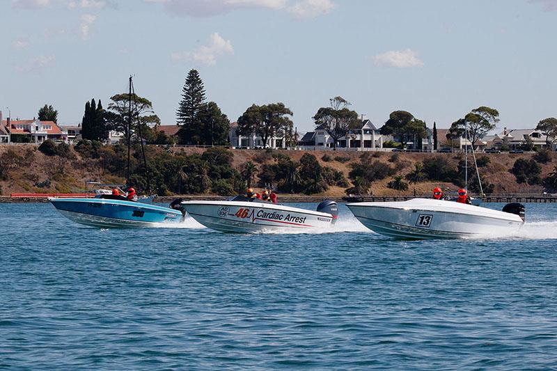 SuperSport 65 with Villian, Cardiac Arrest, and Valentus - 2024 Offshore Superboat Championship Round 2 photo copyright superboat.com.au taken at  and featuring the Power boat class