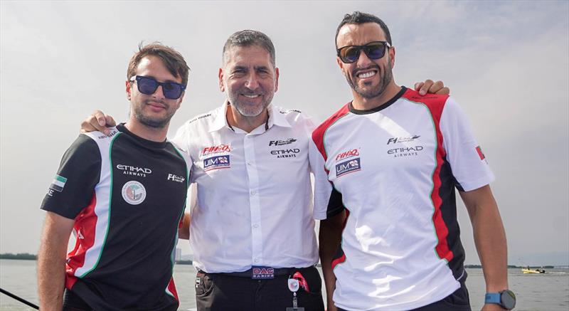 Team Abu Dhabi manager Guido Cappellini in Vietnam with Thani Al Qemzi and Alberto Comparato - photo © Team Abu Dhabi
