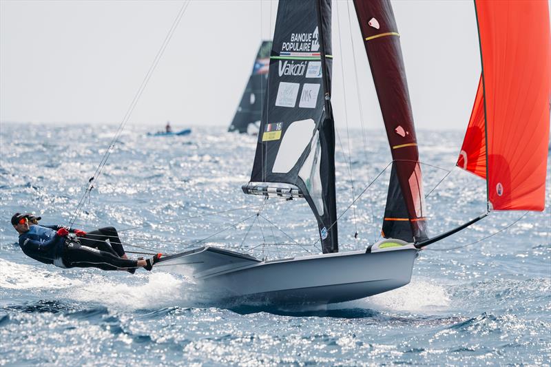 Erwan Fischer and Clément Pequin (FRA) on 49er and 49erFX Worlds at Lanzarote day 2 photo copyright Sailing Energy / Lanzarote Sailing Center taken at Lanzarote Sailing Center and featuring the 49er class