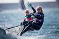 FX gold for Denmark's Jena Hansen and Katja Iversen at the 49er Worlds in Portugal © Maria Muina / www.sailingshots.es