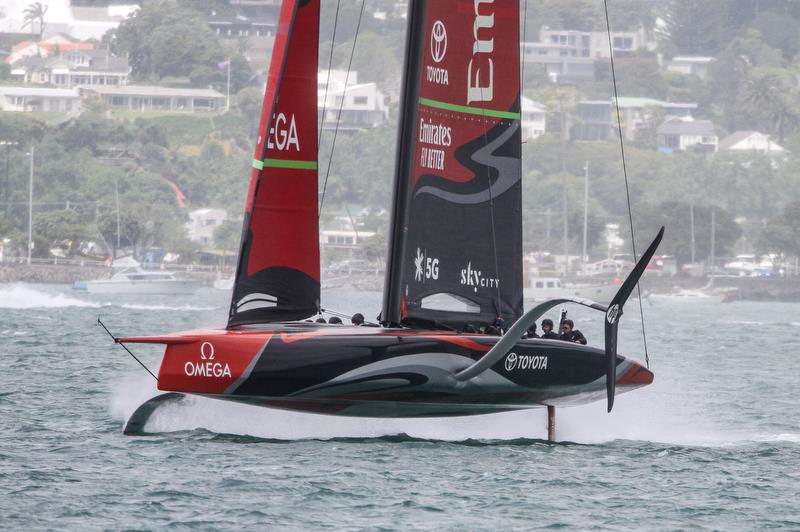 Emirates Team New Zealand - Waitemata Harbour - November 20, 2019 photo copyright Richard Gladwell / Sail-World.com taken at Royal New Zealand Yacht Squadron and featuring the AC75 class