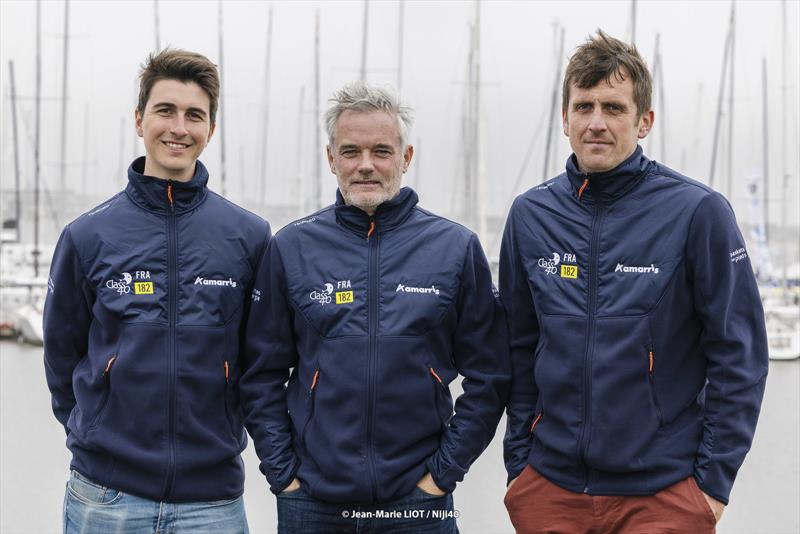 Pep Costa Gildas Mahé and Tom Dolan are ready for the crewed Class40 race, the Niji 40 photo copyright Jean-Marie Liot / Alea taken at  and featuring the Class 40 class