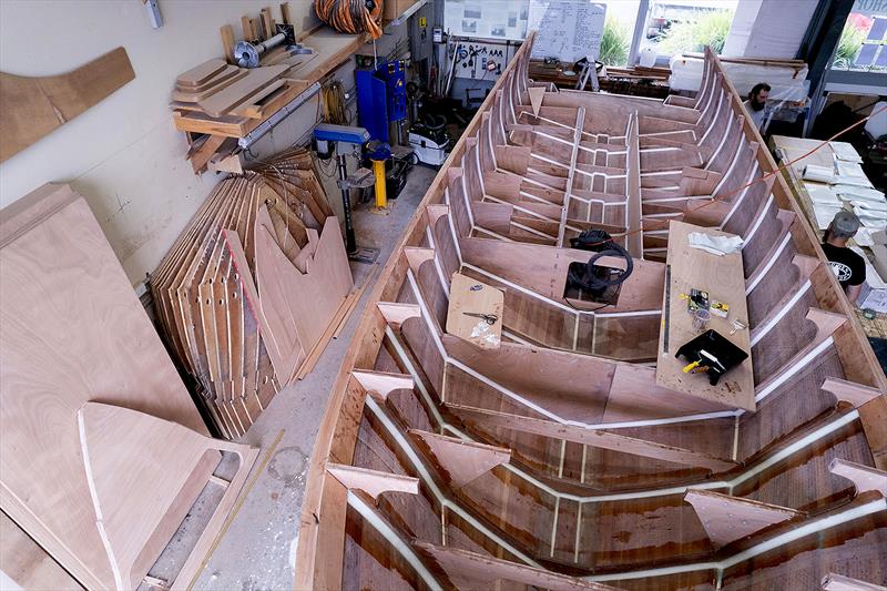 A Kooyong 28 under construction photo copyright The Wooden Boatshop taken at Queenscliff Cruising Yacht Club and featuring the Classic Yachts class