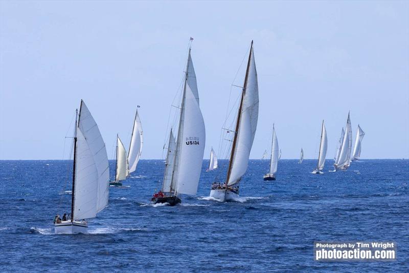 The seasonal 15-knot easterly trade winds came back today - 2024 Antigua Classic Yacht Regatta photo copyright Tim Wright / www.photoaction.com taken at Antigua Yacht Club and featuring the Classic Yachts class