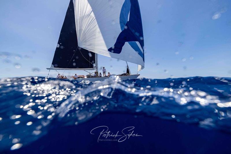 64-foot Spirit Yacht Chloe Giselle with her colourful spinnaker - 2024 Antigua Classic Yacht Regatta photo copyright Patrick Sykes / www.patricksykes.com taken at Antigua Yacht Club and featuring the Classic Yachts class
