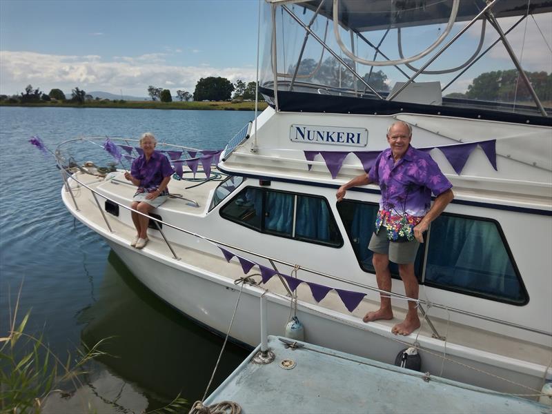 Shaggers Gladys and Ric Smith have organised a Jacaranda Flotilla to be part of the annual Jacaranda Festival at Grafton photo copyright Stuart Walsh taken at Shag Islet Cruising Yacht Club and featuring the Cruising Yacht class