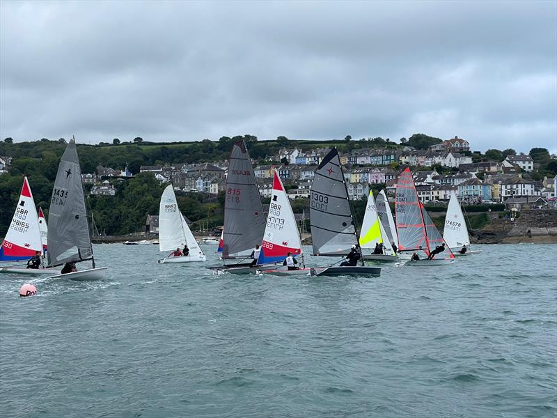 Dinghy start line action at the Cardigan Bay Regatta 2023 photo copyright Dennis Fick and Fiona Best taken at New Quay Yacht Club and featuring the Dinghy class
