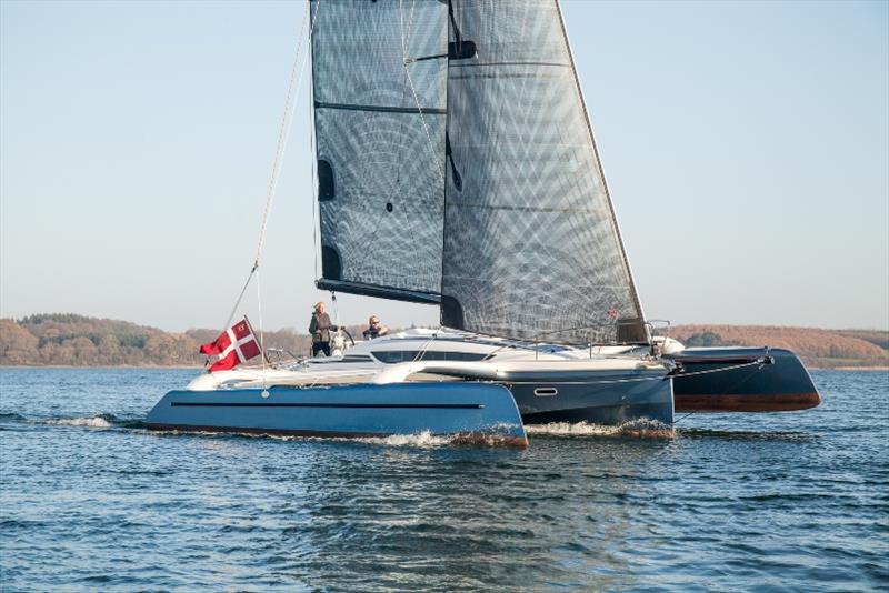 Dragonfly 32 Evolution sailing - photo © Morten Weeth / The Multihull Group