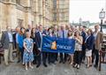 Sailing team at Houses of Parliament with Sail4Cancer © Tim Hodges