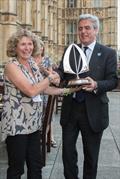Enterprise Class Association PRO Alice Driscoll presents trophy to Mark Garnier MP of House of Commons Sailing Club © Tim Hodges