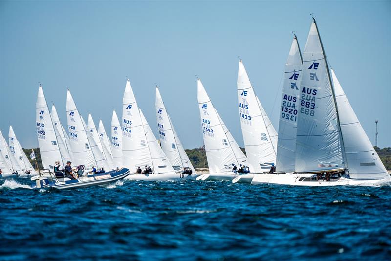 the 2024 Bill Steele Regatta in Fremantle Day 1 photo copyright Jordan Roberts, Down Under Sail taken at Royal Freshwater Bay Yacht Club and featuring the Etchells class