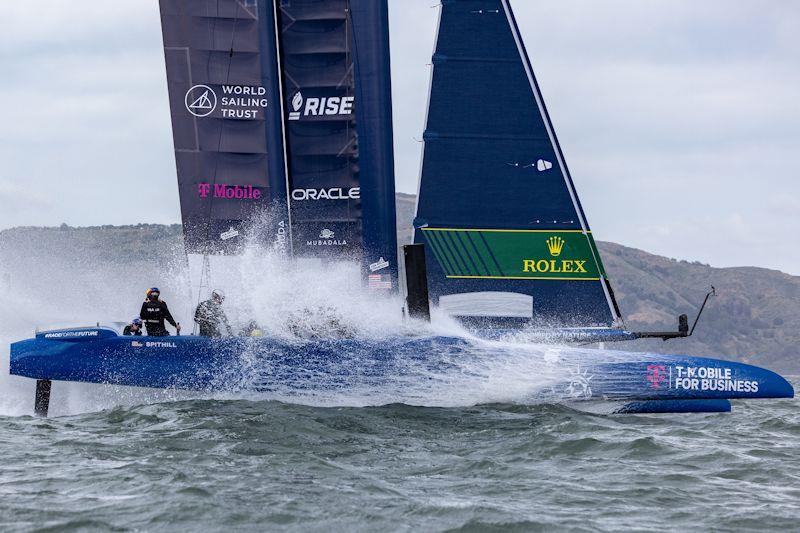 USA SailGP Team helmed by Jimmy Spithill on Race Day 2 of San Francisco SailGP, Season 2 photo copyright Felix Diemer for SailGP taken at Golden Gate Yacht Club and featuring the F50 class
