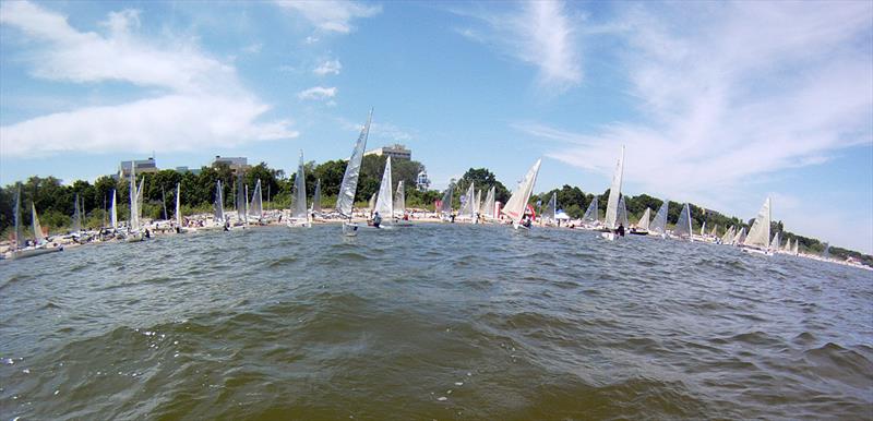 Racing starts on day 2 of the 2014 Finn World Masters in Sopot, Poland - photo © Robert Deaves