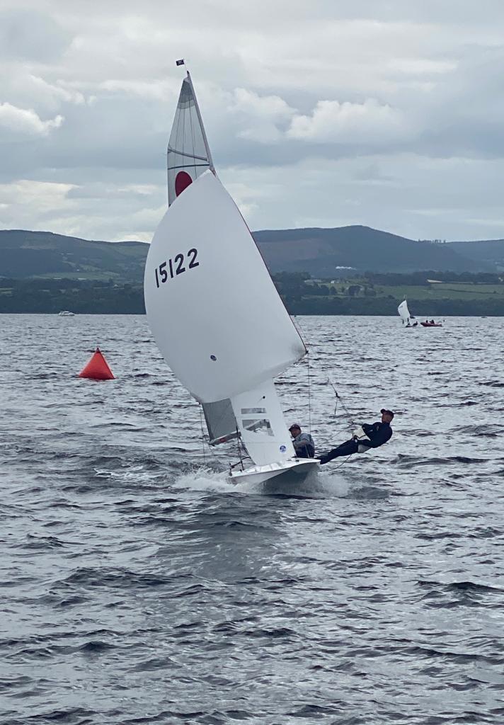 Tom Gillard (Sheffield Vikings) and Andy Thompson (East Antrim Boat Club) GBR 15122 win the Gul Fireball World Championship at Lough Derg photo copyright Con Murphy taken at Lough Derg Yacht Club and featuring the Fireball class