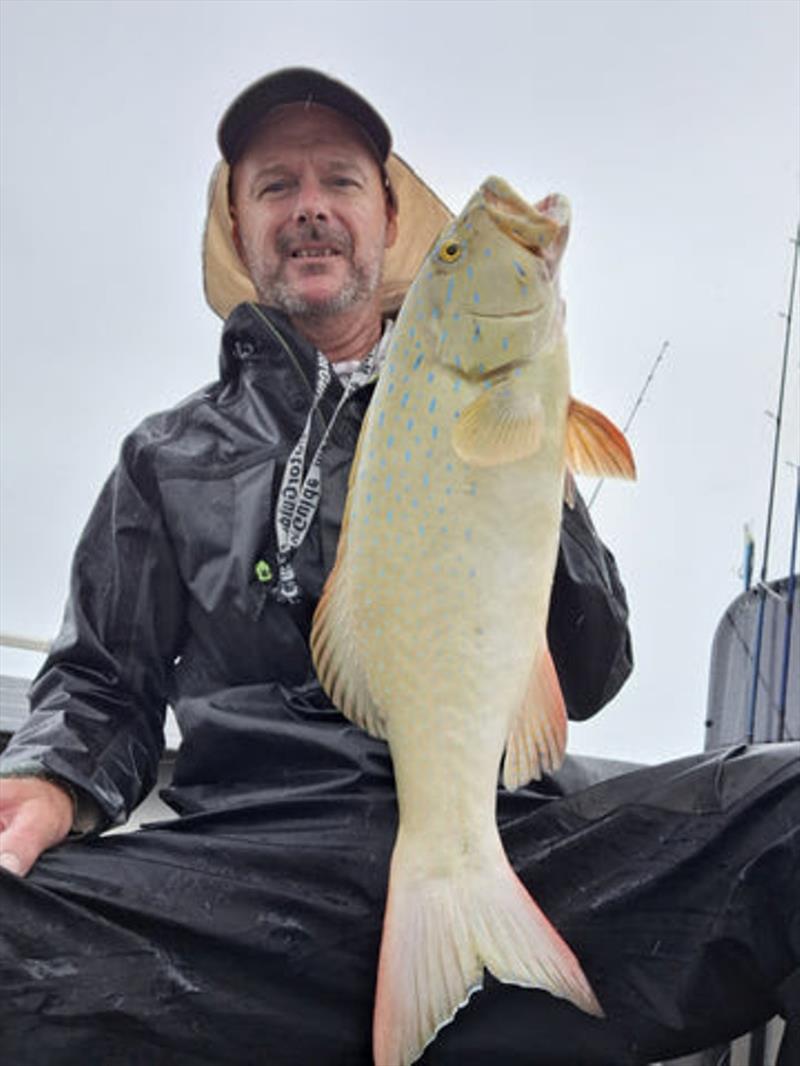 Dean Abbott with a better class of inshore trout. Good Friday seafood feast sorted photo copyright Fisho's Tackle World taken at  and featuring the Fishing boat class