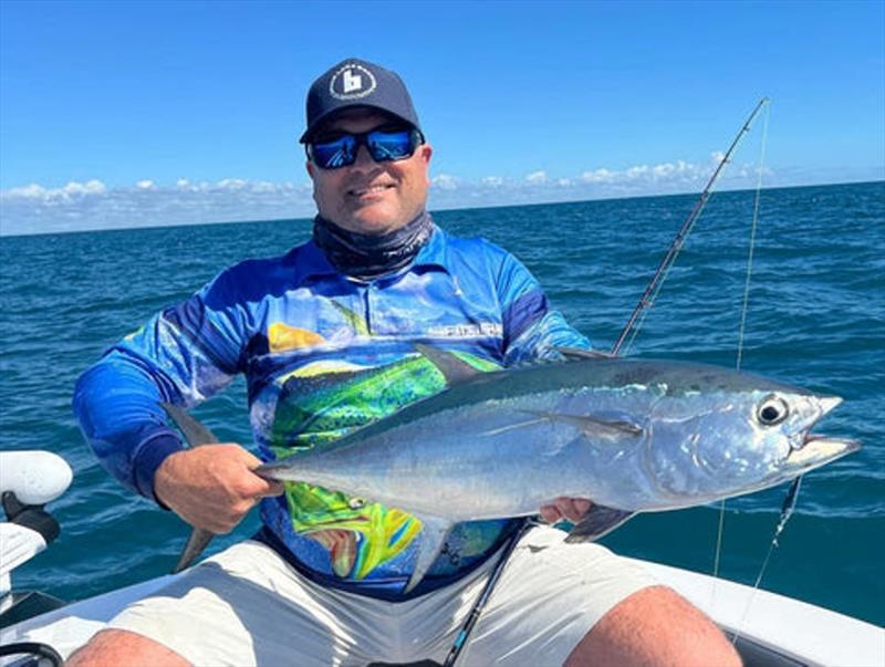 Catching longtail tuna one after the other is part of a day out in Platypus Bay for many fishos at present - photo © Fisho's Tackle World