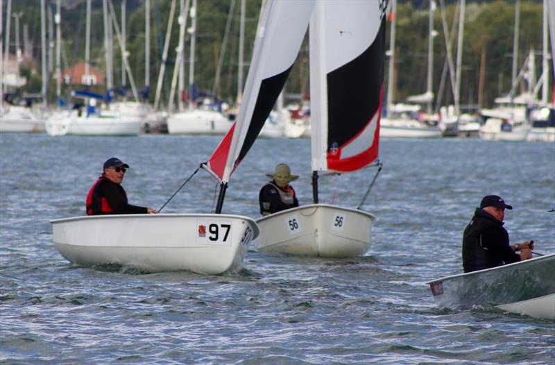 Yoda, back of fleet, is, at the Hamble Foxer Dinghy Intergalactics photo copyright Craig Kirkpatrick-Whitby taken at Hamble River Sailing Club and featuring the Foxer class