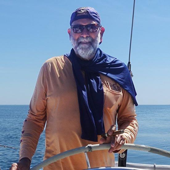 Guy deBoer at the helm of the Beneteau 40.7 Vayu in the Chicago Yacht Club's 2019 Race to Mackinac - photo © Images courtesy of Guy deBoer Collection