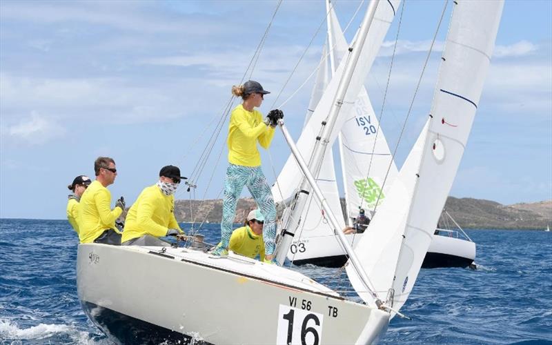 St. Thomas' Emily Pearsall races as foredeck crew photo copyright STIR / Dean Barnes taken at Virgin Islands Sailing Association and featuring the IC24 class