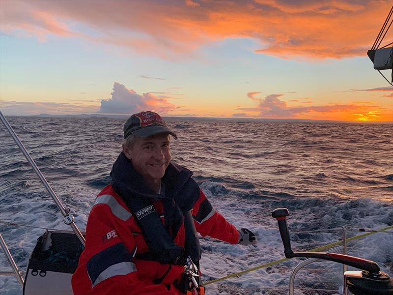 Sunset day 1 on Ocean Gem - 2019 Lendlease Brisbane to Hamilton Island Yacht Race photo copyright Supplied taken at Royal Queensland Yacht Squadron and featuring the IRC class