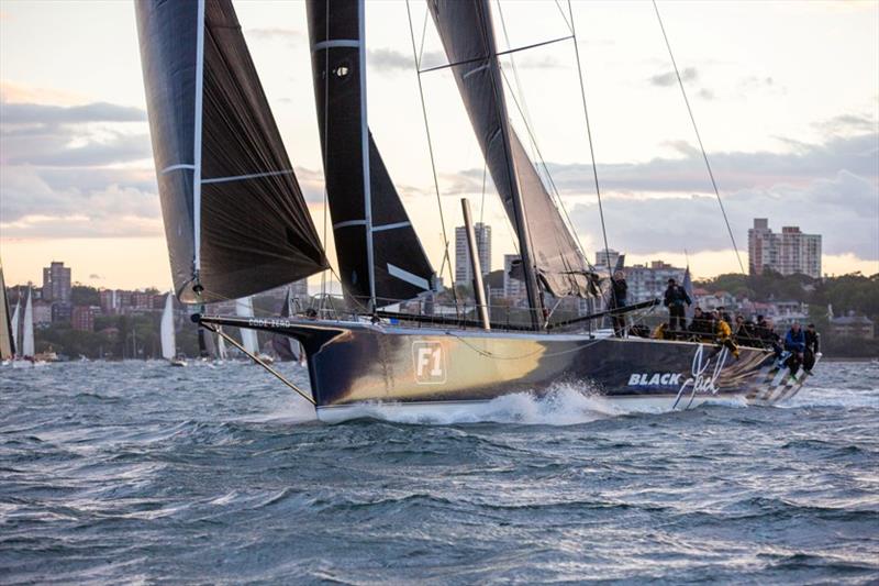 Black Jack takes the lead with the race record in their sight - Cabbage Tree Island Race, Day 1 photo copyright CYCA taken at Cruising Yacht Club of Australia and featuring the IRC class
