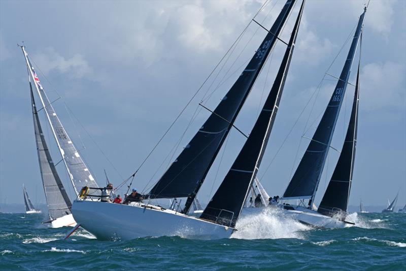 Over 40 yachts raced with just two crew in RORC Race the Wight IRC Two-handed. Richard Palmer racing JPK 10.10 Jangada, with Jeremy Waitt, won the contest - photo © Rick Tomlinson