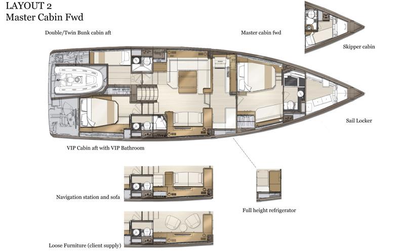 Jeanneau Yachts 60 layout photo copyright Jeanneau taken at  and featuring the Jeanneau class