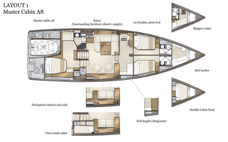 Jeanneau Yachts 60 layout photo copyright Jeanneau taken at  and featuring the Jeanneau class