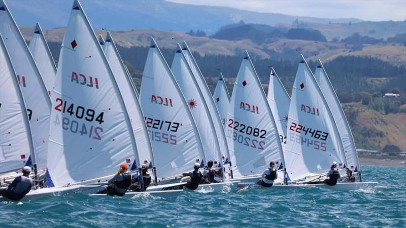 ILCA 6 start Day 3 - ILCA (Laser) NZ National Championship - Napier - January 2023 photo copyright Richard Beauchamp taken at Napier Sailing Club and featuring the ILCA 6 class