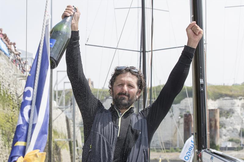 Yoann Richomme (HelloWork-Groupe Telegramme) wins the 50th La Solitaire URGO Le Figaro overall photo copyright Alexis Courcoux taken at  and featuring the Figaro class