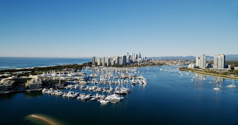 Aerial pic of Gold Coast Waterway - photo © Colin Bransgrove