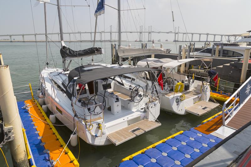 Jeanneau 440 and 410 at Macau Yacht Show 2019 photo copyright Guy Nowell / Macau Yacht Show 2019 taken at  and featuring the Marine Industry class