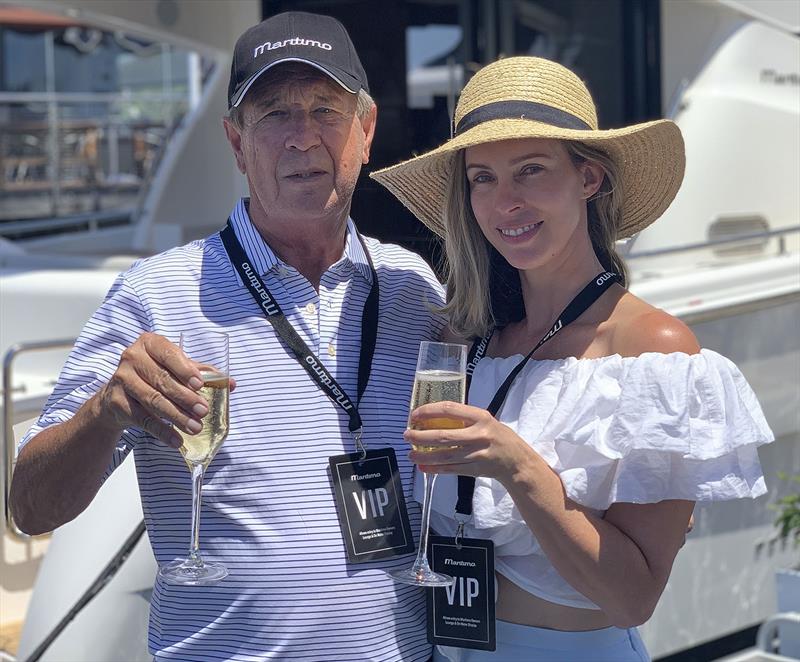 Jim Nelson, pictured here with his daughter Natasha. Family boating very much on the agenda when his new Maritimo M51 arrives in May 2021 photo copyright Maritimo taken at  and featuring the  class