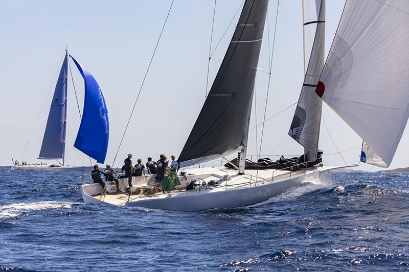 Peter Dubens' Spectre finally managed to beat Roberto Lacorte's SuperNikka today in the Mini Maxi Racer 2 class - Maxi Yacht Rolex Cup 2019 photo copyright Studio Borlenghi  / International Maxi Association taken at Yacht Club Costa Smeralda and featuring the Maxi class