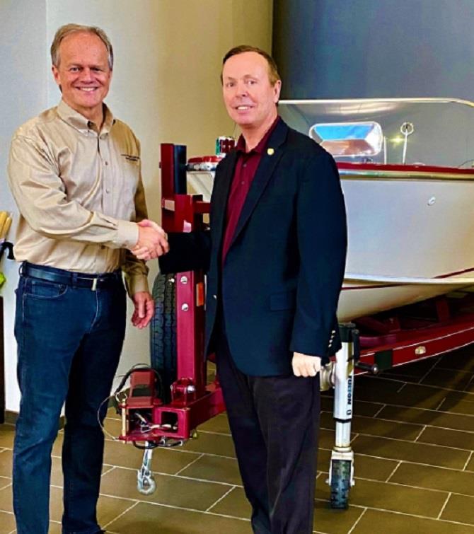 (L to R): Bill Yeargin, president and CEO of Correct Craft with Florida State Representative David Smith (District 28) photo copyright National Marine Manufacturers Association taken at 