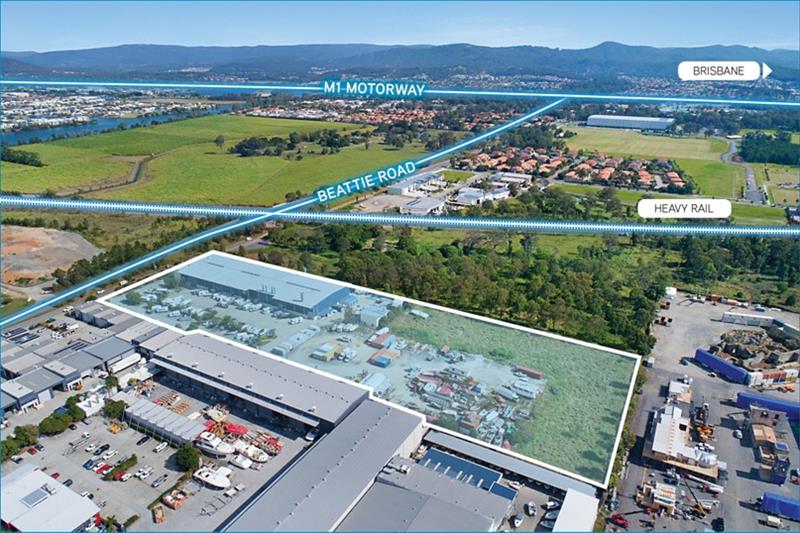 Aerial images of the adjoining commercial industrial property Maritimo has purchased to expand its facility at Coomera photo copyright Maritimo taken at 