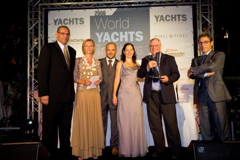 Boat of the Year award 2006 Cannes with my daughter Nicky - photo © Tony Fleming
