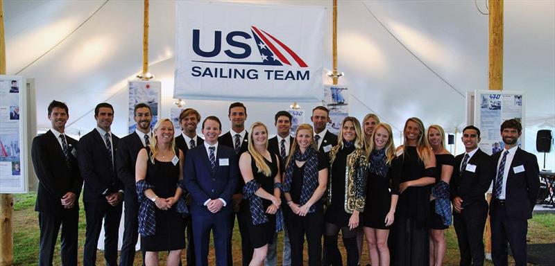 Members of the 2018 US Sailing Team at the Golden Spinnaker Benefit Dinner at New York Yacht Club Harbour Court on September 28, 2018 photo copyright US Sailing taken at New York Yacht Club