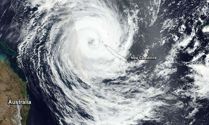 Cyclone Oma - as seen from space photo copyright NASA taken at 