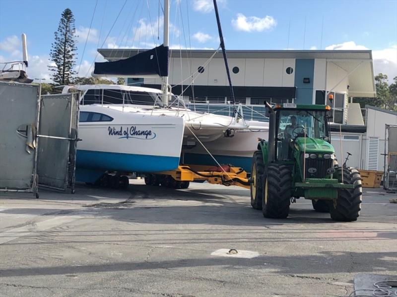 Roodberg Trailer Mulithull Lift photo copyright Multihull Central taken at Royal Queensland Yacht Squadron