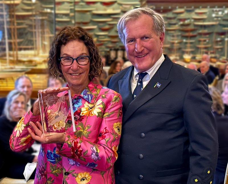 Anne Kolker (Charles H. Vilas Literary Award) with CCA Commodore Jay Gowell photo copyright Dan Nerney taken at Cruising Club of America