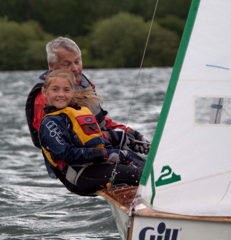 John Sears and daughter during the Notts County Sailing Club Spring Regatta photo copyright David Eberlin taken at Notts County Sailing Club and featuring the National 12 class