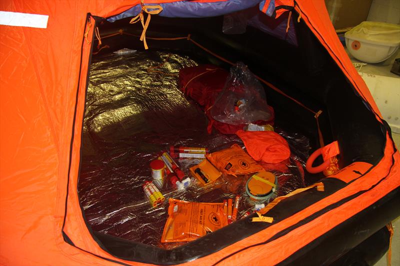 Ocean Safety Life Raft pack contents - photo © Mark Jardine