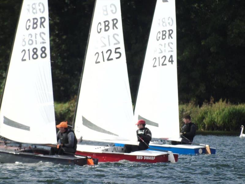 Ian Hopwood, Keith MaCaulay & Will Croxford during the South Staffs OK Open photo copyright SSSC taken at South Staffordshire Sailing Club and featuring the OK class