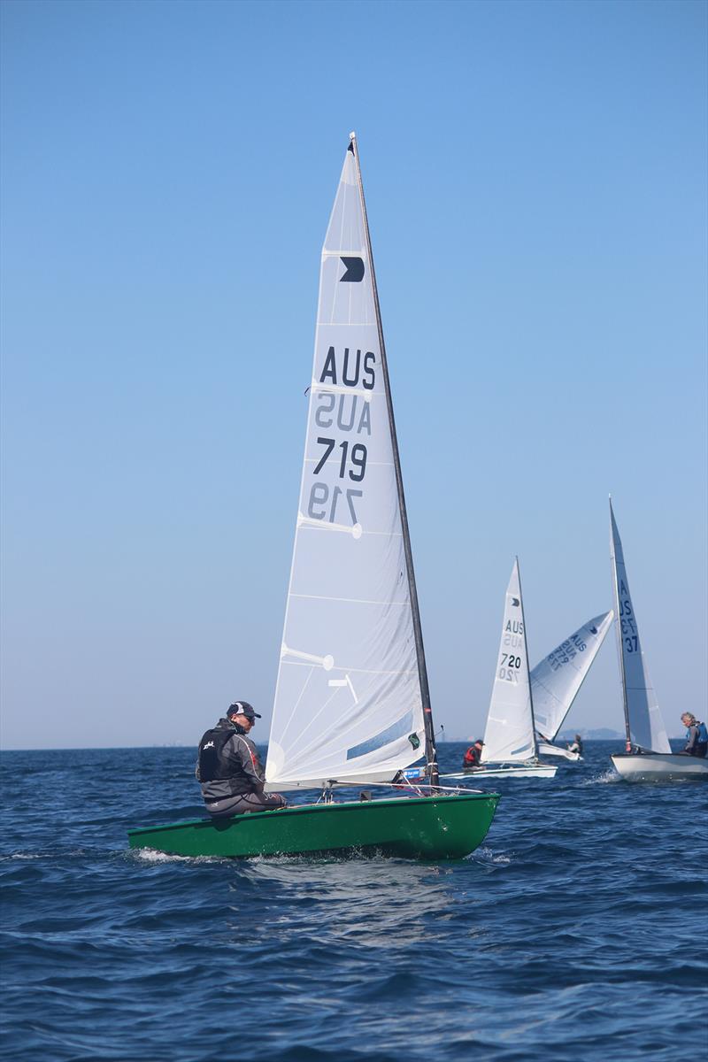 Glenn Williams rounds out 3rd place - 2019 International OK Dinghy Queensland Championship photo copyright Virginia Riddle-Cross taken at  and featuring the OK class