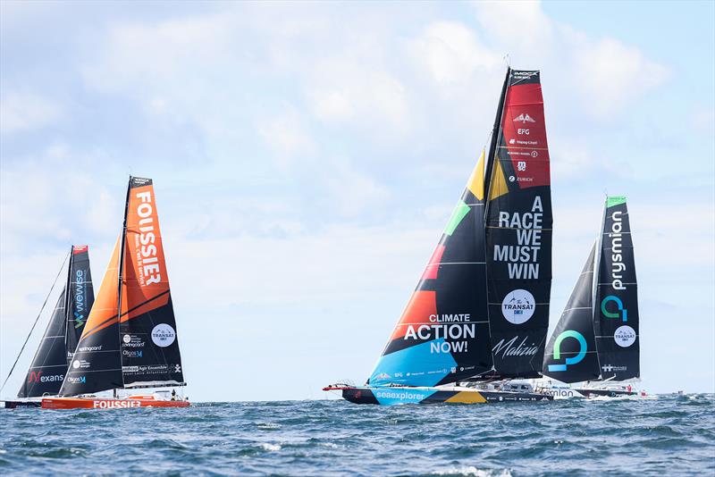 The fleet of 33 IMOCA race yacht this Sunday - Transat CIC Race photo copyright Alexis Courcoux / Transat CIC taken at  and featuring the IMOCA class